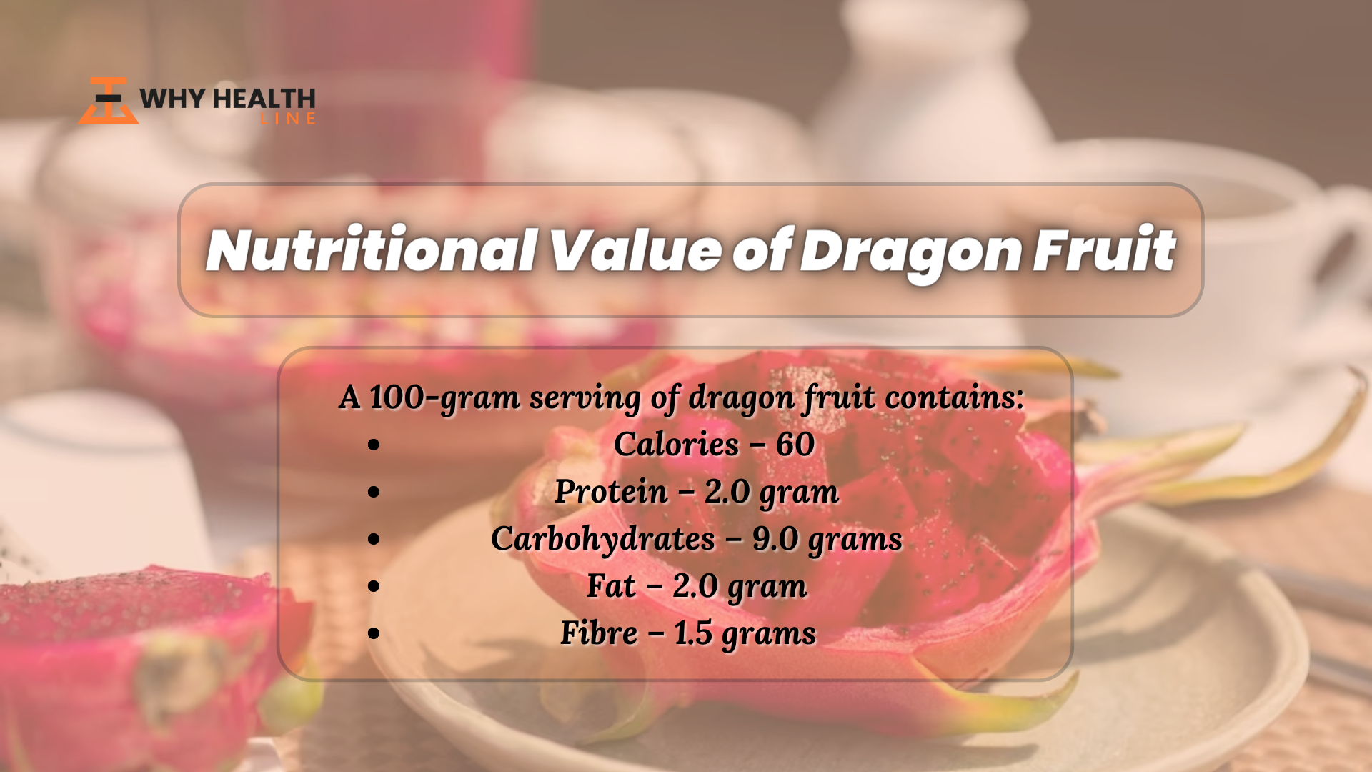 Nutritional Value of Dragon Fruit